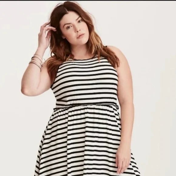black and white striped skater dress Black & White Stripe Women's Skater Dress, Vintage Style Party Dress, Fall Fashion Dress, Spooky Dress Halloween Costume Dress